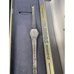 Vtg HELBROS V238 Quartz S Women’s Watch Elegant Gold & Silver Tone New Battery